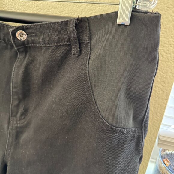 Black Distressed Maternity Jeans Size Large - Picture 6 of 9